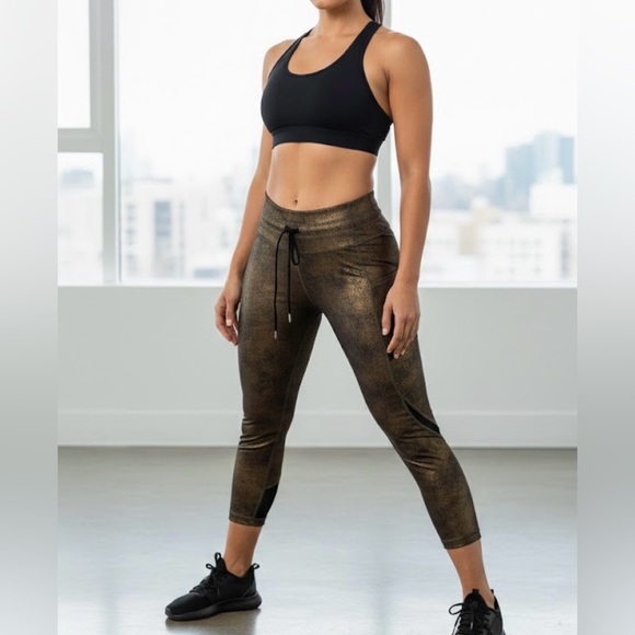 ZYIA Pants - ZYIA Metallic Bronze leggings
